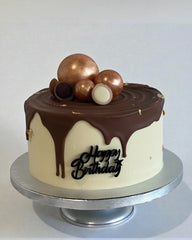 Drip & Spheres Birthday Cake