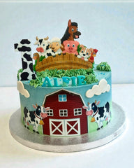 Farm Animal Birthday Cake