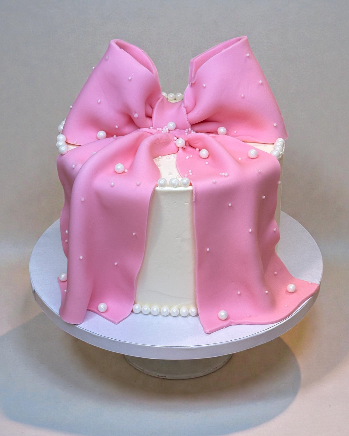 Fondant Bow Birthday Cake
