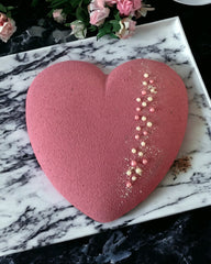 Heart Shaped Entremet Cake – Velvet‑Effect Mousse