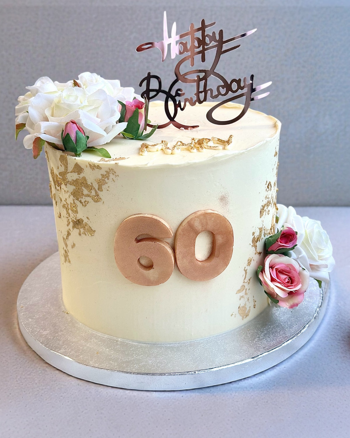 Rose & Gold Birthday Cake