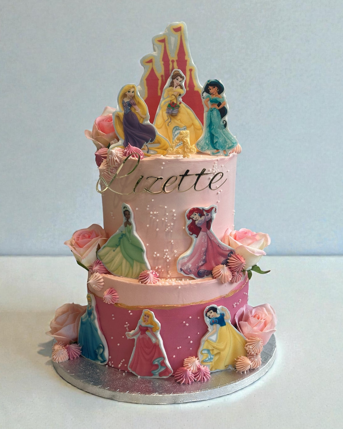 Tiered Disney Princesses Cake
