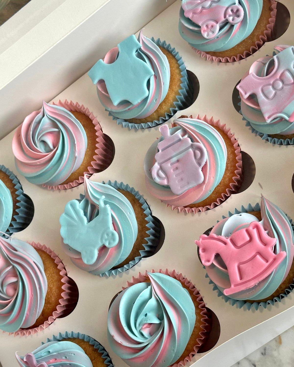 Gender Reveal Cupcakes