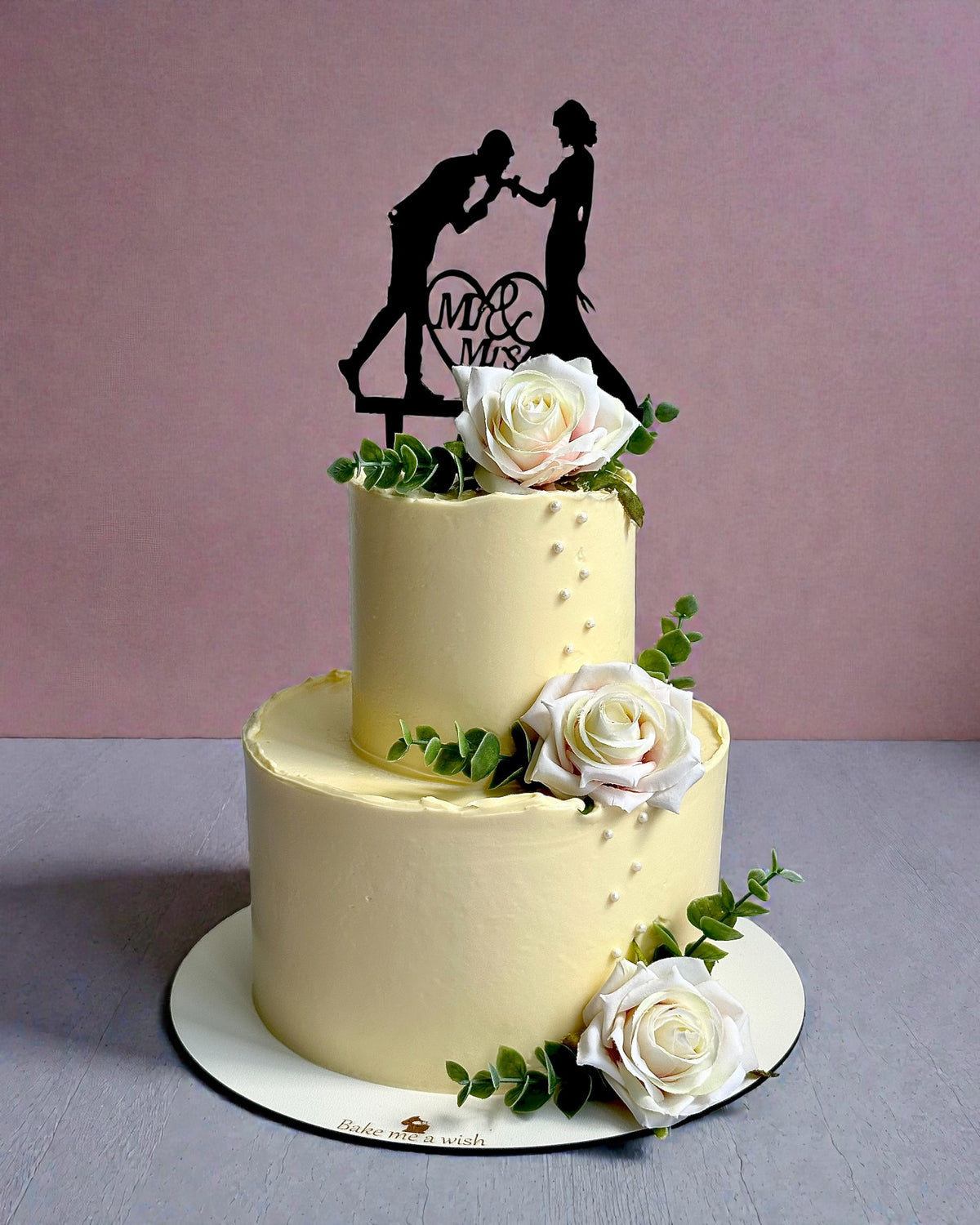 White Rose Wedding Cake