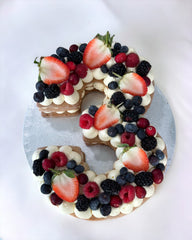 Medovik Single Number Cake – Honey Layer Cake